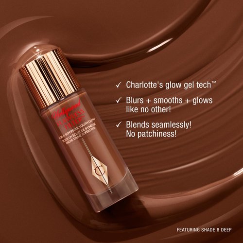 Charlotte Tilbury Hollywood Flawless Filter - Multi‑Use Makeup Primer, Complexion Booster & Illuminating Liquid Highlighter with Sheer Coverage - Smooths & Blurs Skin - 4.5 Medium