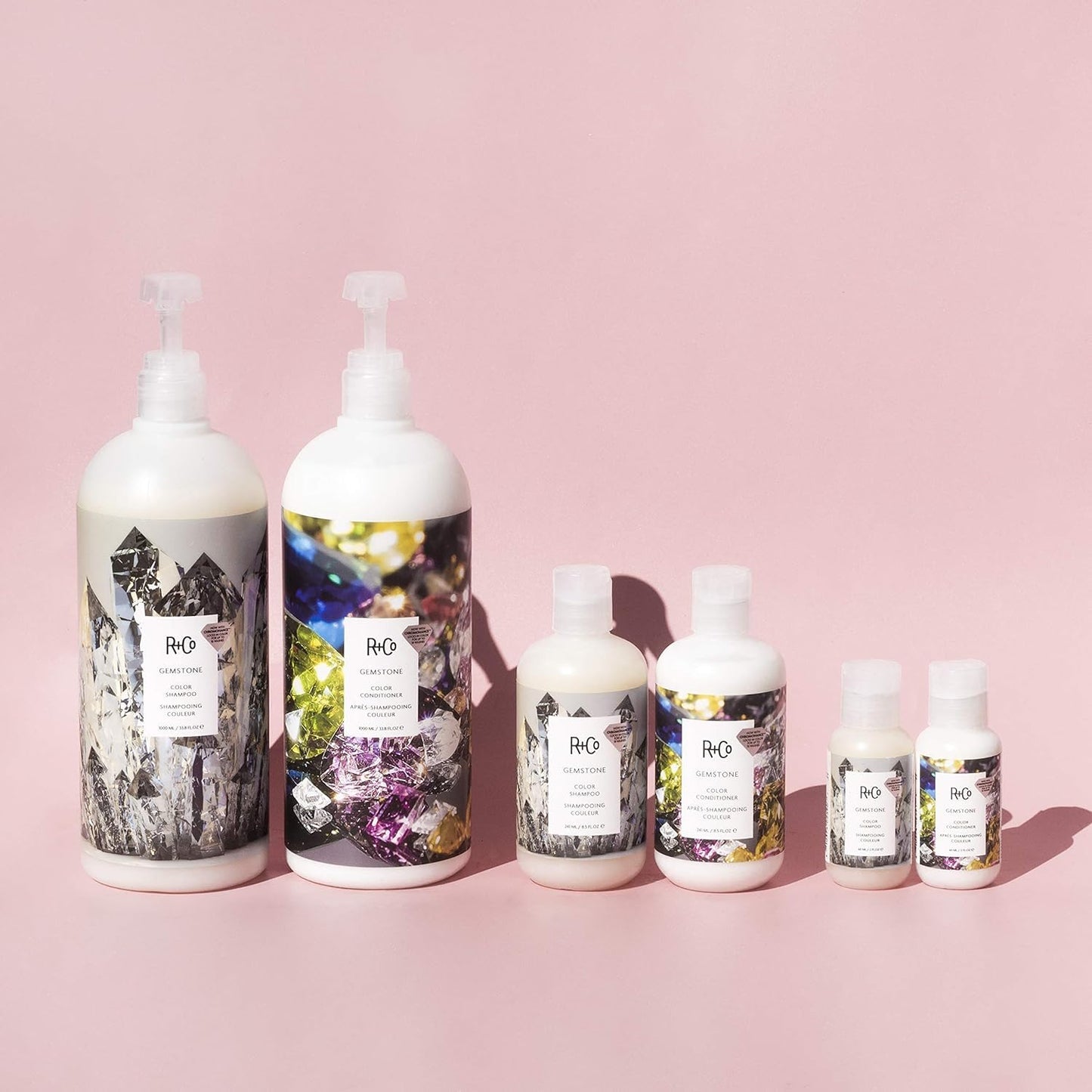 R+Co Gemstone Color Conditioner Retail Liter | Prolonged Color Vibrancy, Repairs + Nourishes Hair | Vegan + Cruelty-Free | 33.8 Oz