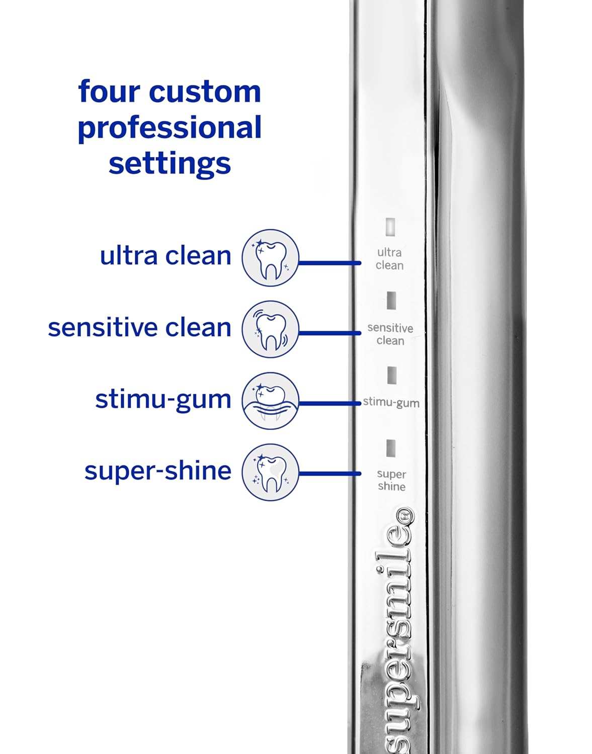 Supersmile Zina45™ Sonic Pulse Toothbrush - Angled Polishing Head for Advanced Cleaning | Whiter Teeth & Healthier Gums