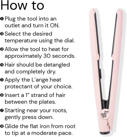 L'ANGE HAIR Le Ceramique Flat Iron Hair Straightener - Fast Heating Ceramic for Moisture & Shine | Blush