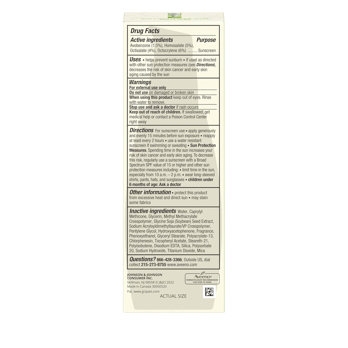 Aveeno Positively Radiant Face Moisturizer - Hydrating SPF 30 Formula with Soy Extract, 2.3 FL OZ