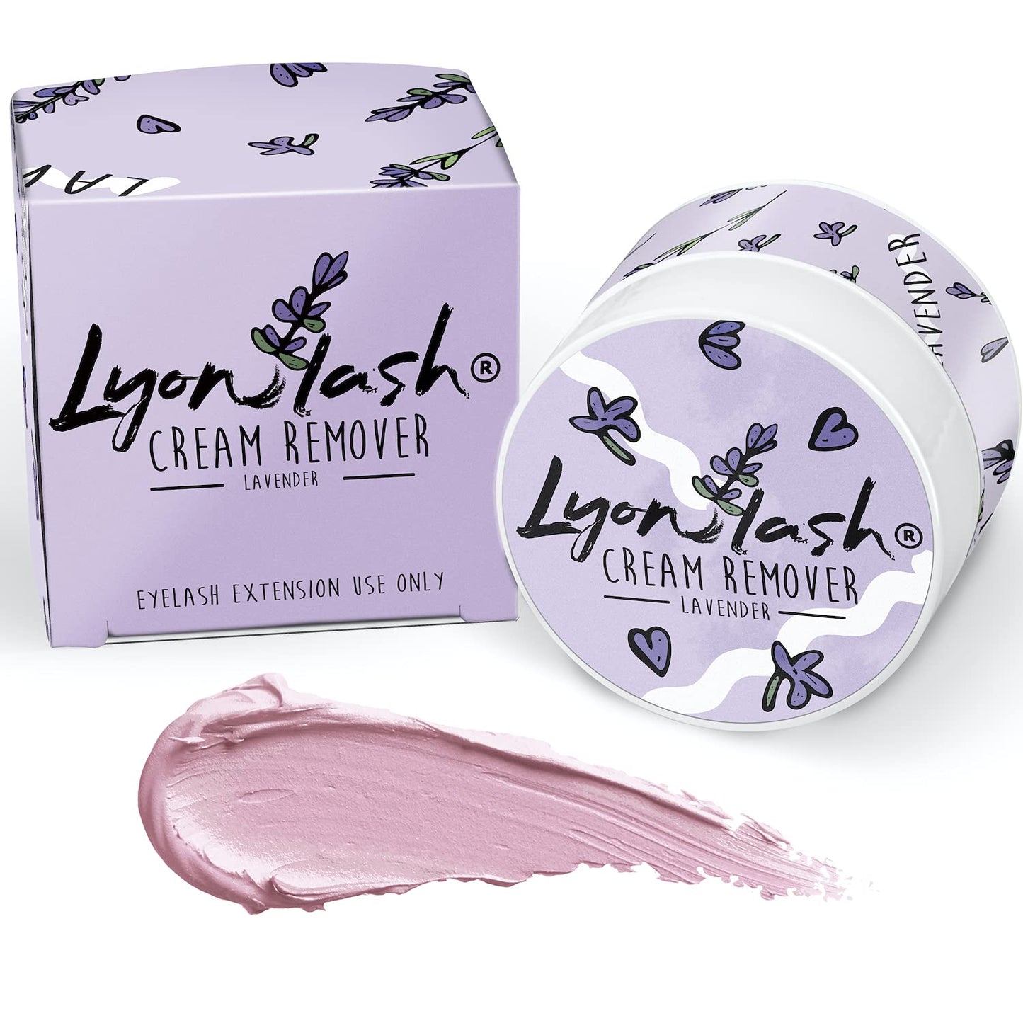 Lyon Lash Pro Gentle Eyelash Extension Cream Remover 15g 0.51fl. oz | Removes Lash Extension Glue Effectively| Low Irritation for Sensitive Skin | Essential Lash Extensions Supplies(Blueberry)