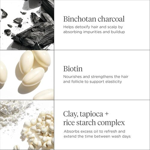 Briogeo Scalp Revival Dry Shampoo - Charcoal & Biotin Powder for Oily Roots | Vegan & Cruelty-Free | 1.7 oz.