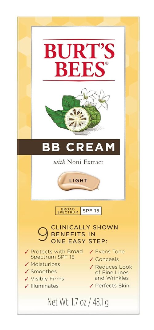 Burt's Bees BB Cream - SPF 15 Tinted Lotion for All Skin Types | 98.9% Natural, Light, 1.7 oz Tube