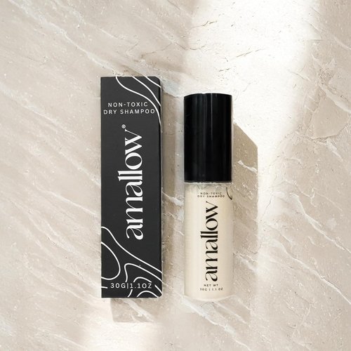 Amallow Non-Toxic Dry Shampoo Powder - Organic Arrowroot & Aloe Vera - Talc-Free, Travel-Friendly