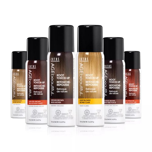 AGE Beautiful Root Touch Up Hair Color Spray - Temporary Gray Concealer | Adds Volume & Covers Thinning Patches