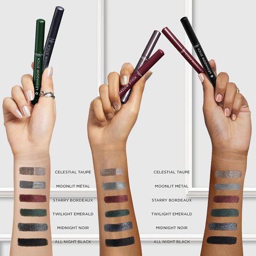 L'Oreal Paris Makeup Le Shadow Stick Eyeshadow - Blendable & Smudge-Resistant, Smokey Cream 280 Moonlit Metal