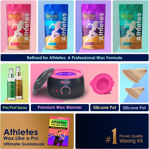 All-in-one Waxing Kit for Women +5 Pack Salon Quality Wax for Full Body Hair Removal - Ideal for Bikini (Extra Large, Vanilla)