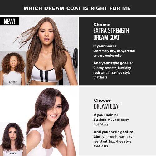 COLOR WOW Extra Strength Dream Coat - Ultra Moisturizing Anti-Humidity Treatment for Frizz-Prone Hair, Lasts 3-4 Washes