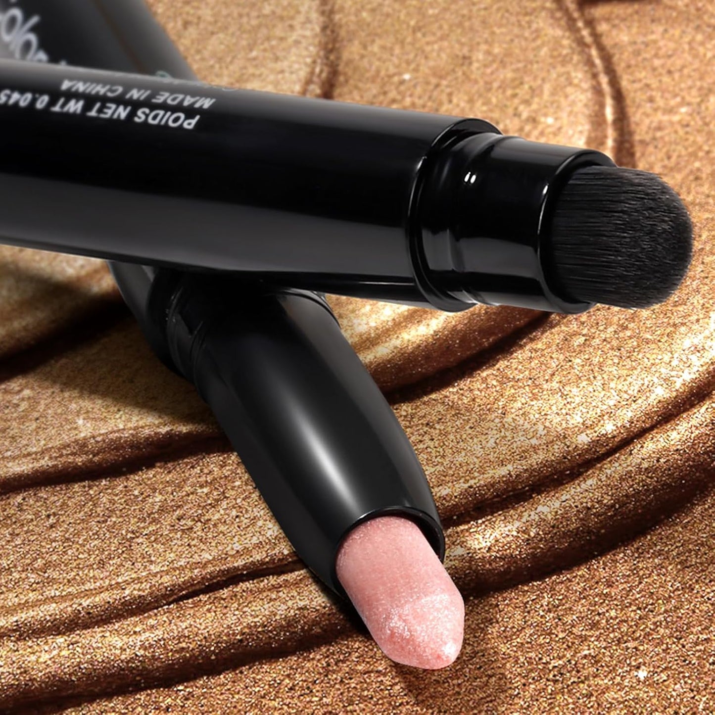 Skiennix Longwear Cream Eye Shadow Sticks - Smudge-Proof, Waterproof Formula in Baby Pink Shimmer