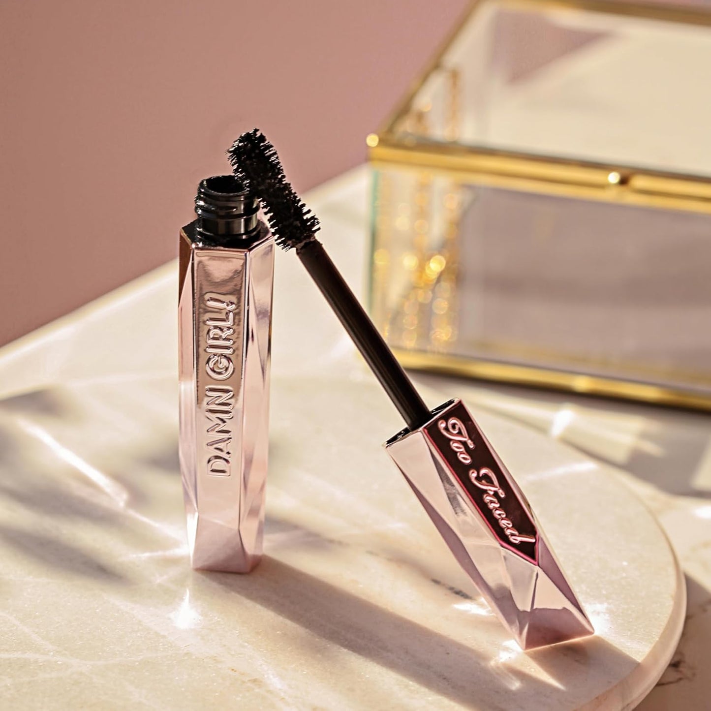 Too Faced Damn Girl 24-Hour Mascara | Volumizing, Lengthening + Curling for Smudge-Resistant Lashes, 0.44 Fl Oz