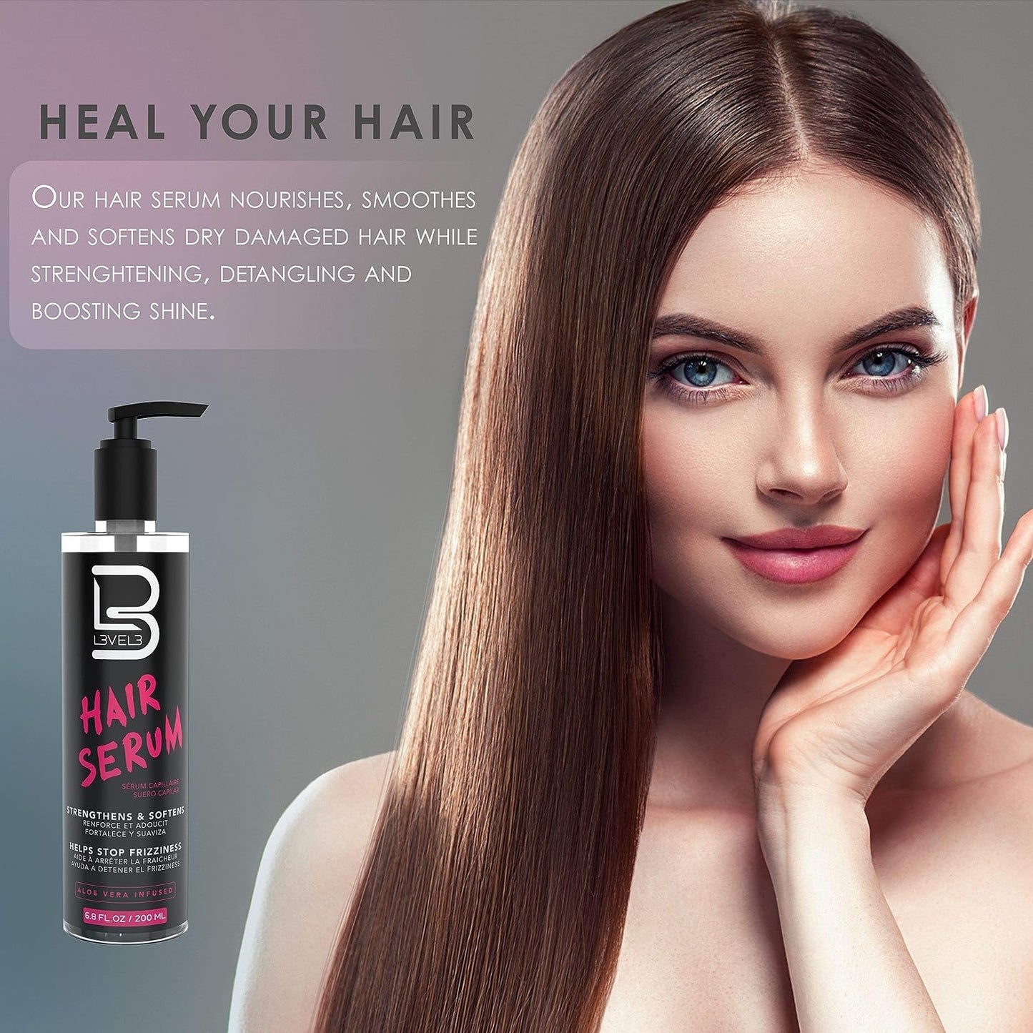 L3 Level 3 Hair Serum - Repairs your Damaged Hair - Softens and Smoothing - Level Three Hair Smoothing Serum