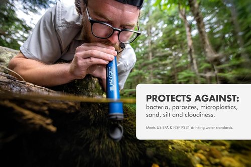 LifeStraw Personal Water Filter - Essential for Hiking, Camping, Travel & Emergency Use