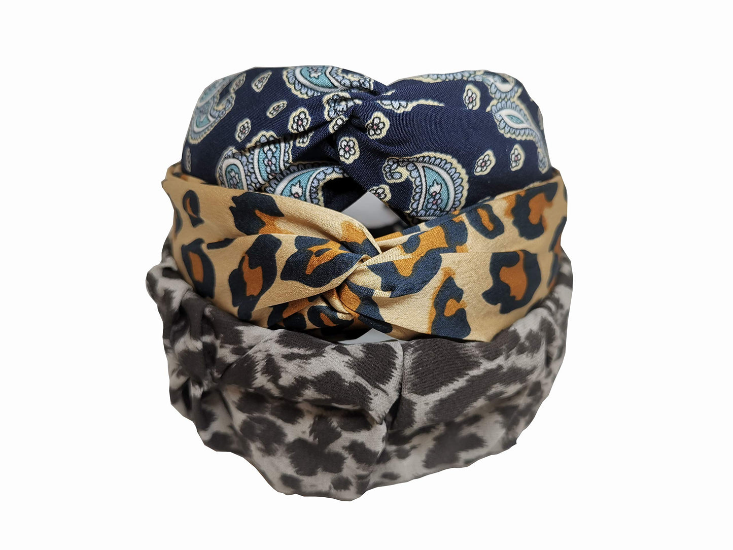 Hair Hoop Hair Band Sinpry 3 Pieces Wide Headbands Hair Hoop Hair Band with Multi-color and Multi-Pattern for Woman Girl (Leopard,Blue,BlackCheetah)