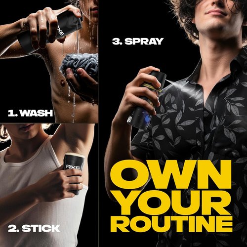 AXE Fine Fragrance Body Spray - Midnight Amber | 72-Hour Freshness, Aluminum-Free, 2.9 oz (3 Count)