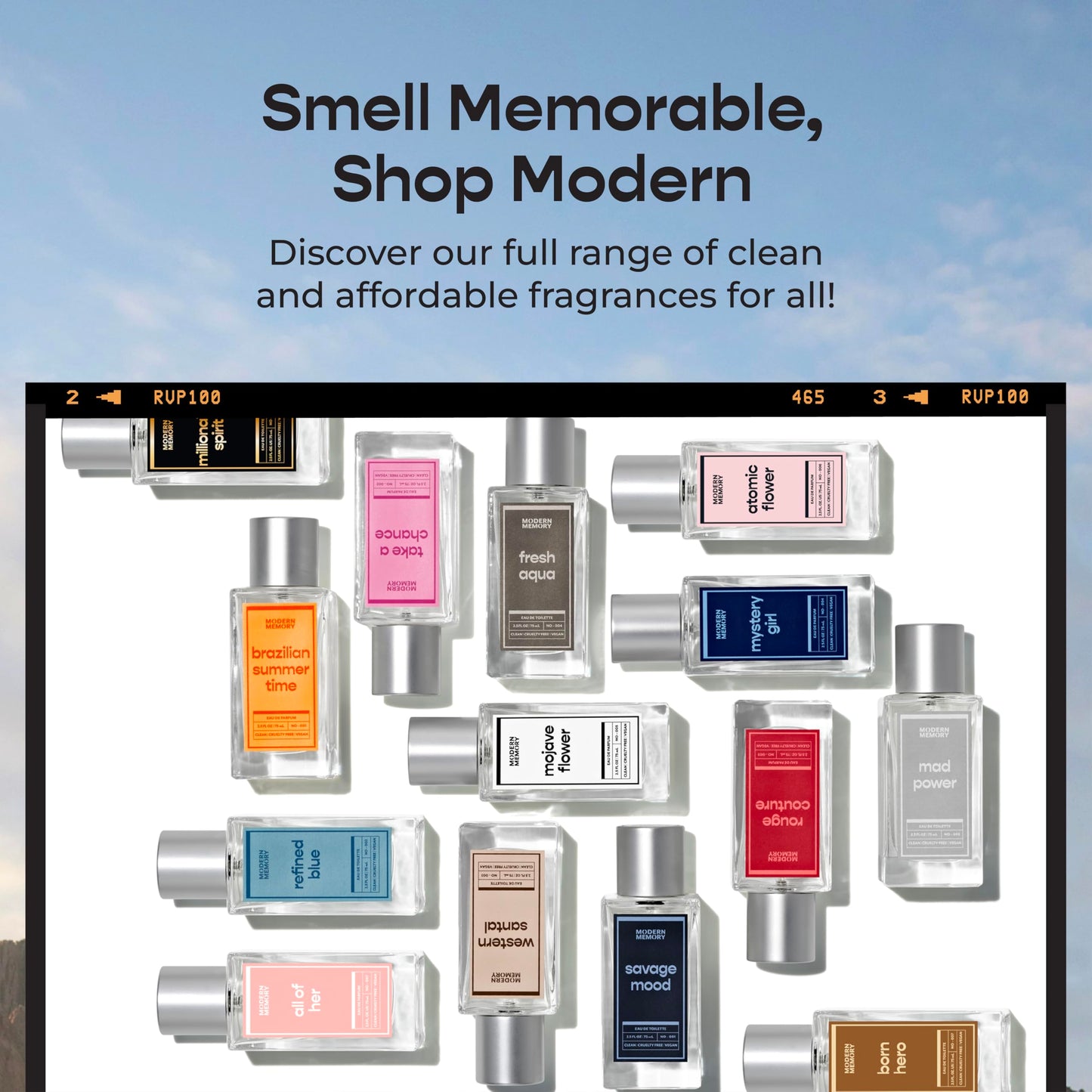Modern Memory Western Santal Eau de Toilette for Men, Notes of Citrus, Sandalwood, and Musk, Safe for Sensitive Skin, Luxury Fragrance, 2.5 fl oz