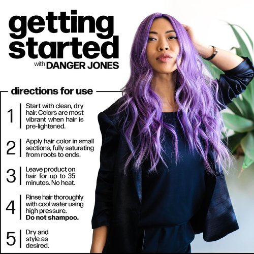 Danger Jones Semi-Permanent Hair Color - Cyclone Silver | Vibrant, Long-Lasting Shade