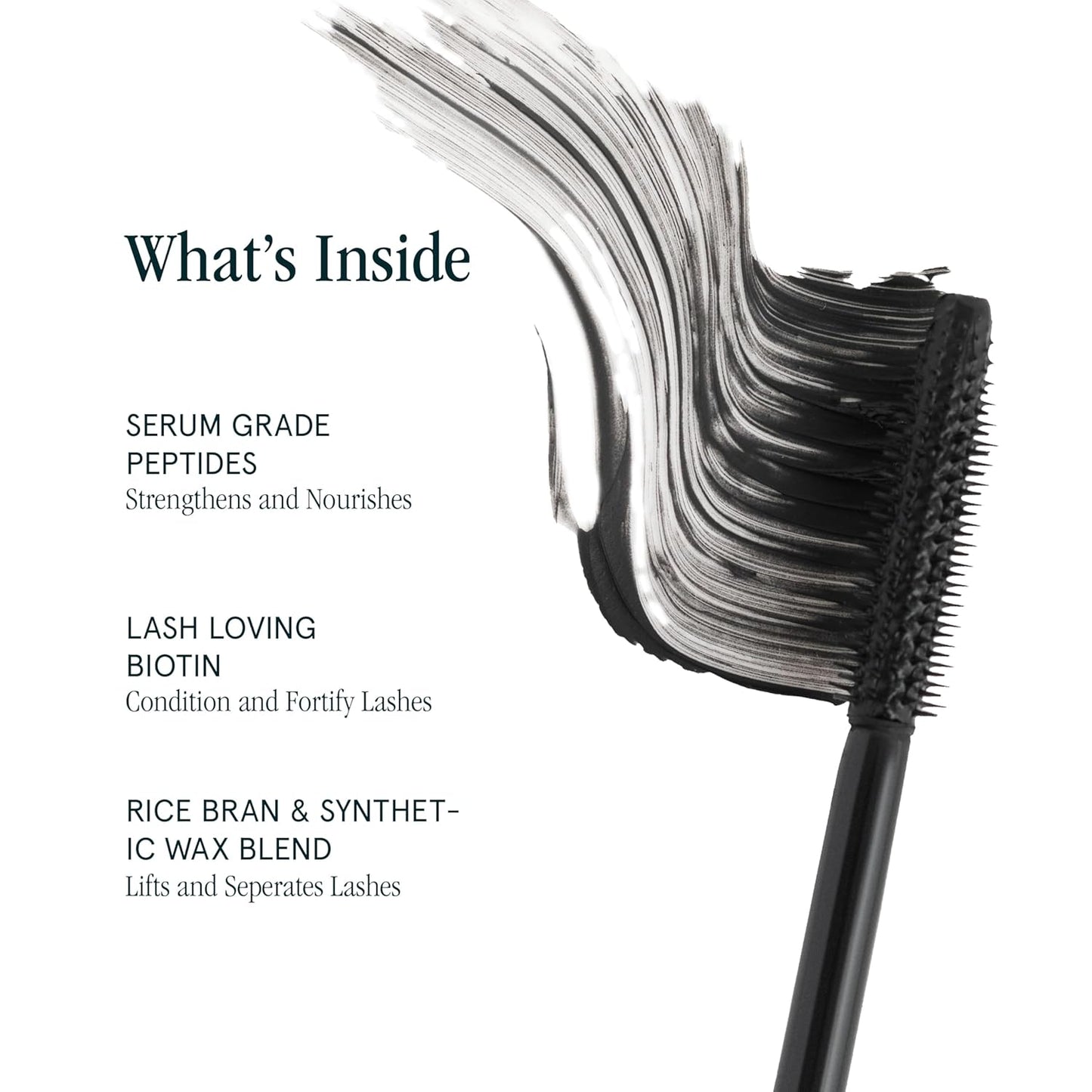 SOSHE Beauty - Peptide Lengthening Mascara | Smudge Resistant & Flake-Free | Vegan, Cruelty-Free, Safe for Contact Lens Wearers