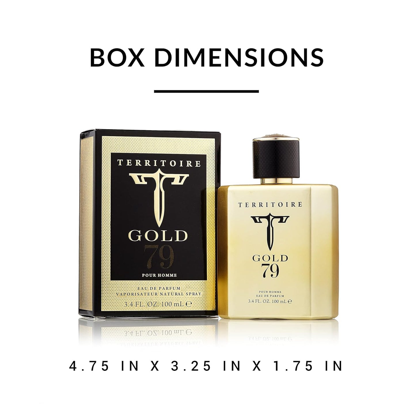 Territoire Eau De Parfum - Premium Men's Cologne | Luxurious Gold 79 Scent
