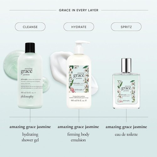 Philosophy Amazing Grace Firming Body Emulsion - Luxury Scented Lotion with Shea Butter - Fast Absorbing Hydration for All Skin Types