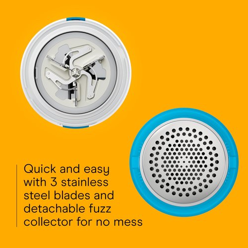 Conair Fabric Shaver, Lint Shaver for Clothing and Furniture Removes Lint, Fuzz, and Pilling, Fabric Pilling Remover with Extra-Large 2.25" Shaving Surface and 3 Stainless Steel Blades