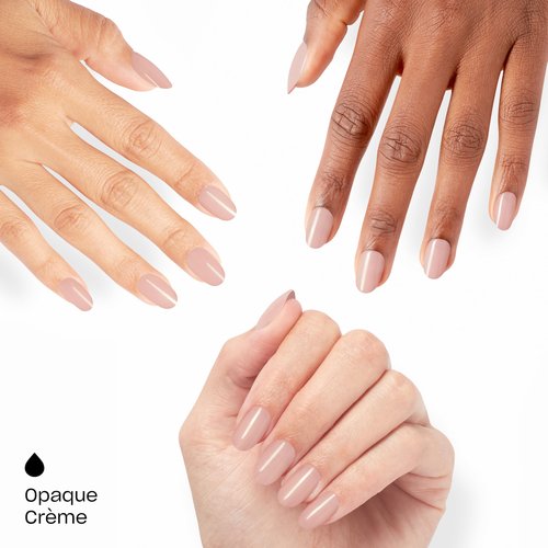 OPI On Point Put it in Neutral | Short Round Soft Nude Beige Pink Press On Nails | 24 Count with Nail Glue | Long Lasting, Reusable, Non-damaging | Fall 2025 Shades