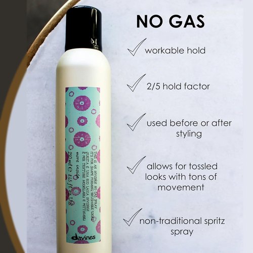 Davines Invisible No Gas Spray - Medium Hold with Natural Finish | Non-Aerosol, Fast Drying, 8.45 Fl Oz