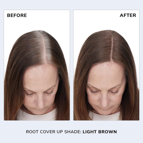 COLOR WOW Root Cover Up, Light Brown – Instant Grey Coverage and Temporary Touch-Up, Water and Sweat Resistant, No mess Award-Winning Formula