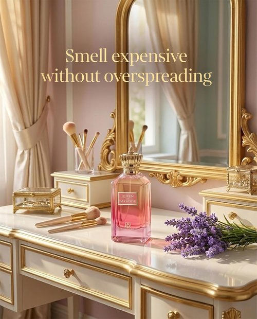 Queen of Paradise Long Lasting Perfume for Women - Luxury Eau de Parfum with Vanilla, Lavender & Mandarin - 3.4oz (100ml)