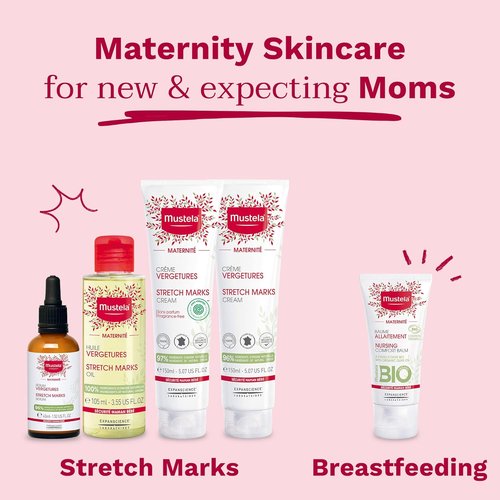 Mustela Maternity Nursing Comfort Balm - Fragrance-Free Nipple Cream for Breastfeeding - 1.01 fl. oz.