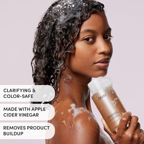 OUAI Hair Care Set - Clarifying Shampoo & Exfoliating Scalp Scrub - Deep Cleansing & Travel Size (2 Count)