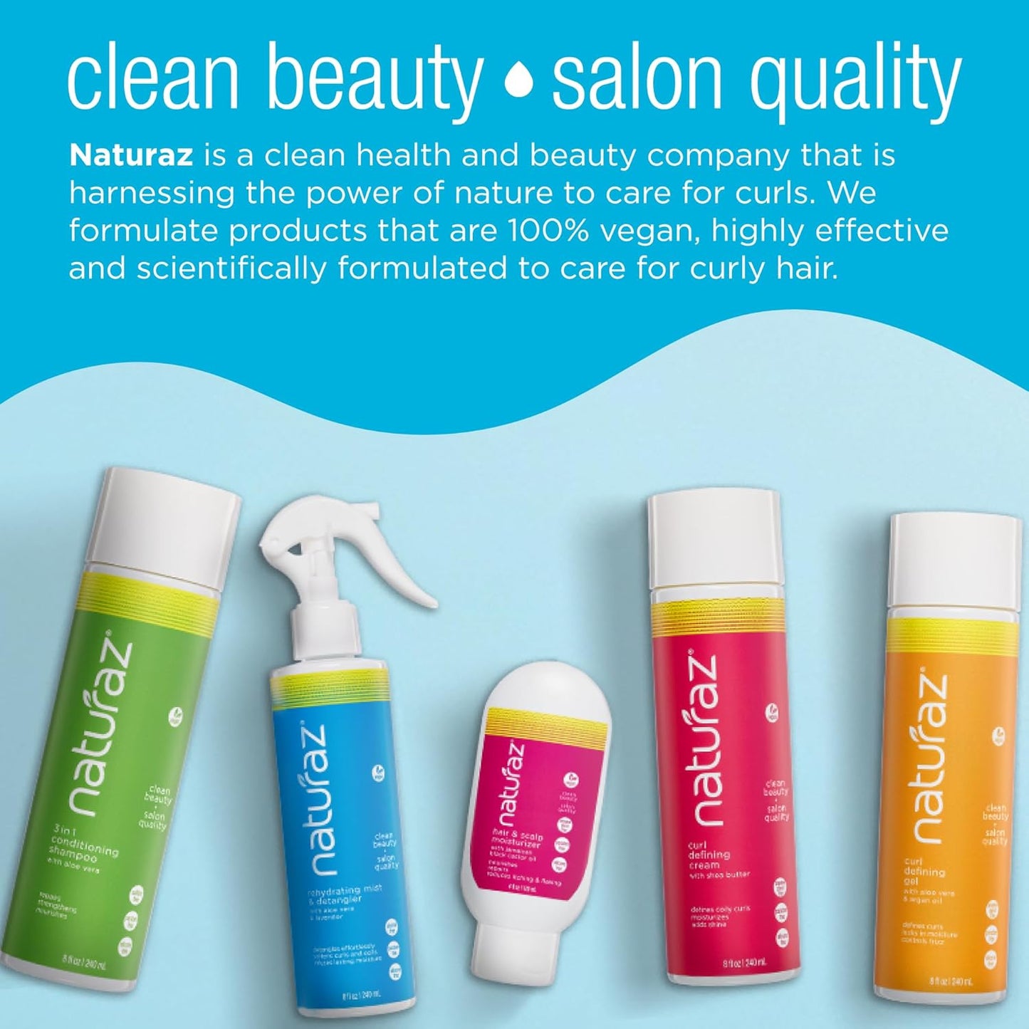 Skiennix Curly Hair Detangler Spray - Natural Leave-In Conditioner for All Ages | Softens Dry, Damaged Hair - 8 fl oz