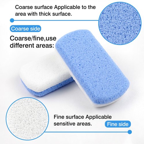 Durable Callus Remover & Dual-Sided Foot Scrubber for Exfoliation and Pedicure ,2-Pack Glass Pumice Stones