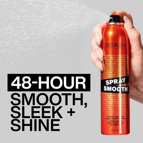 Redken Spray Smooth Anti-Frizz Hair Spray - Frizz Control & Heat Protection | Paraben, Sulfate & Silicone-Free