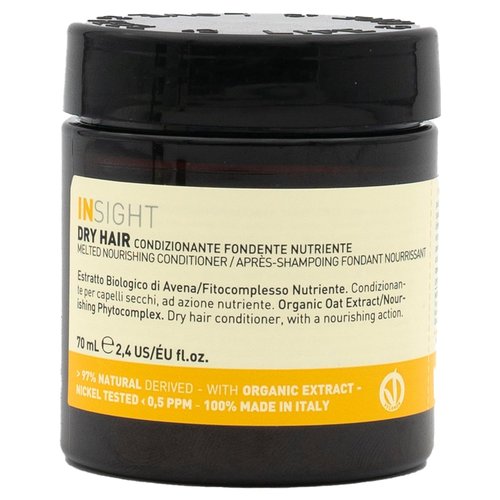 Insight | Dry Hair Melted Conditioner - Deep Hydration & Elasticity with Oat Extract, 2.37 Fl. Oz.