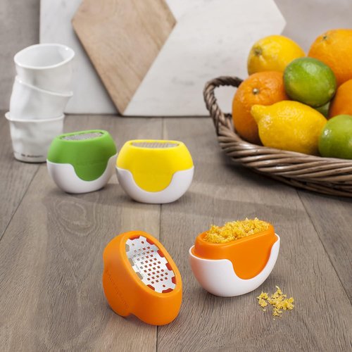 Microplane Flexi Zester - Handheld Citrus Zester for Effortless Zesting | Bright Yellow Color