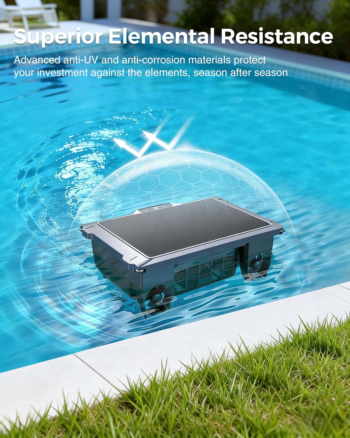 T2B Solar Pool Skimmer Robot - App & Remote Control | 2026 Upgraded Automatic Cleaner for Inground & Above-Ground Pools