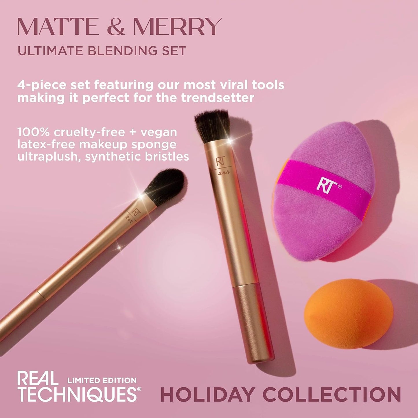 Real Techniques Expert Concealer Brush, Conceal Under Eyes & Cover Blemishes, Makeup Brush For Blending Liquid & Cream Concealer, Brighten Dark Circles, Cruelty-Free, Soft Bristles, 1 Count