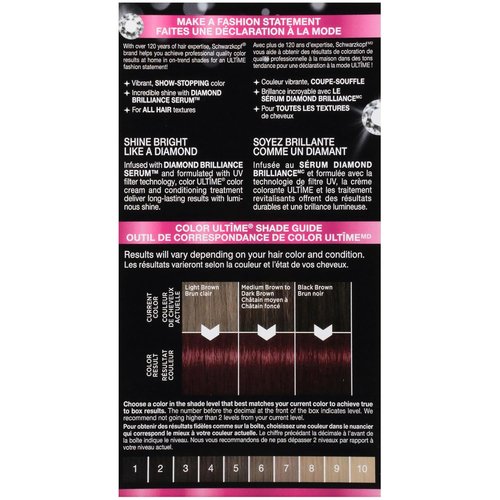 Schwarzkopf Color Ultime Hair Dye - Permanent Mahogany Red | Intense Fade-Resistant Color, Covers Grays
