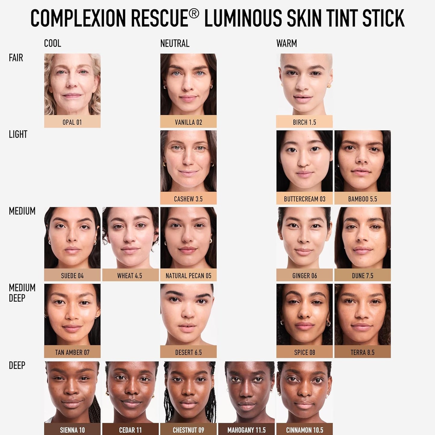 bareMinerals Complexion Rescue Skin Tint Stick - Lightweight Hydration, 24HR Coverage, Vegan & Cruelty-Free
