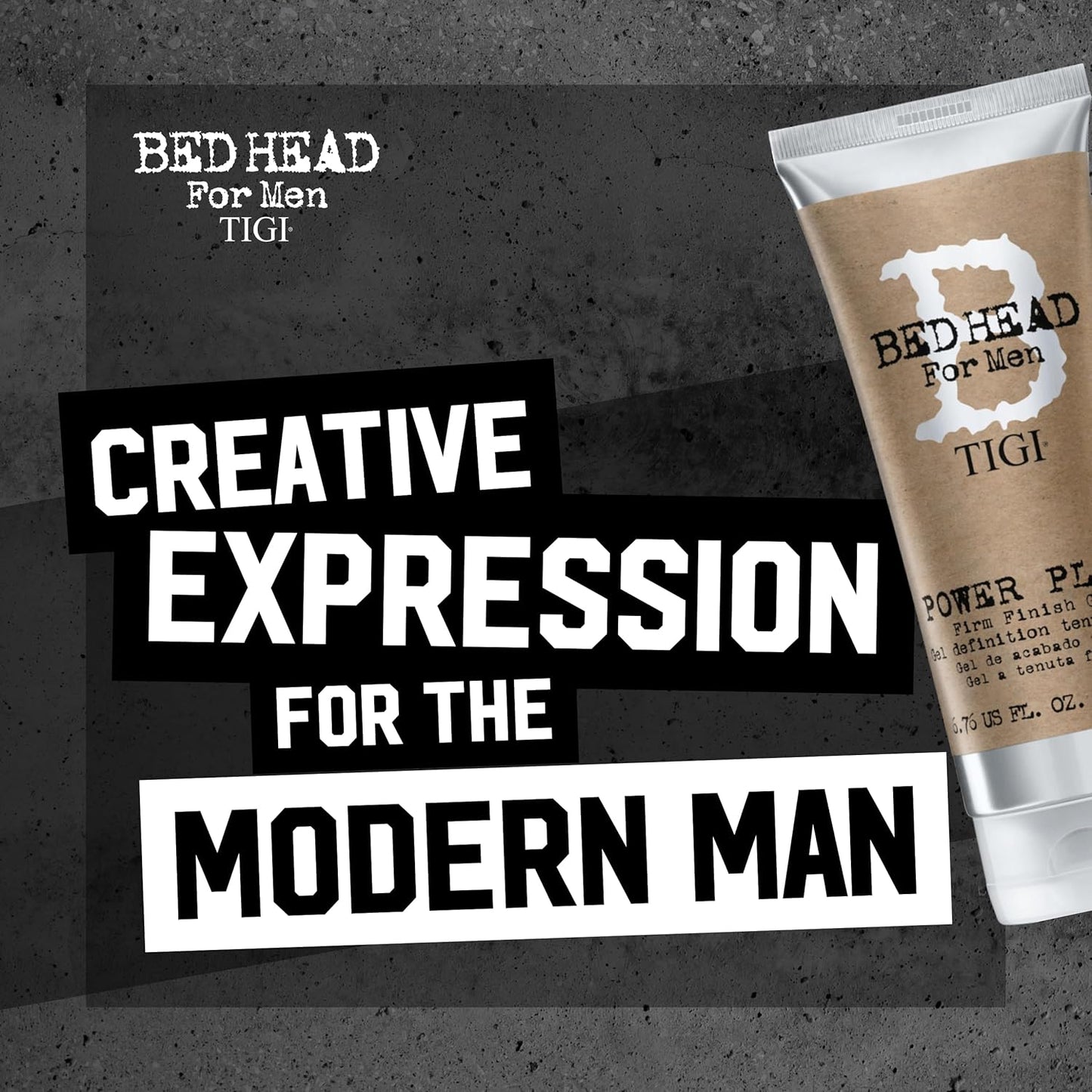 TIGI Bed Head Hair Gel for Men - Power Play 2-Pack | Firm Finish & Anti-Humidity, 6.76 Oz Each