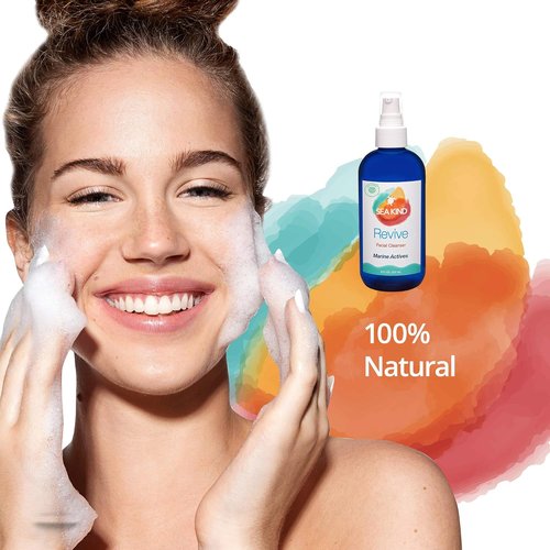 Revive Facial Cleanser - Natural Face Wash with Marine Actives & Aloe Vera | Gentle & Vegan, 8 fl oz