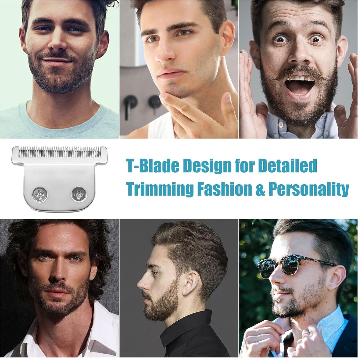 Wahl T-Blade Detachable Replacement Blades - Compatible with Multiple Trimmer Models | 2-Pack