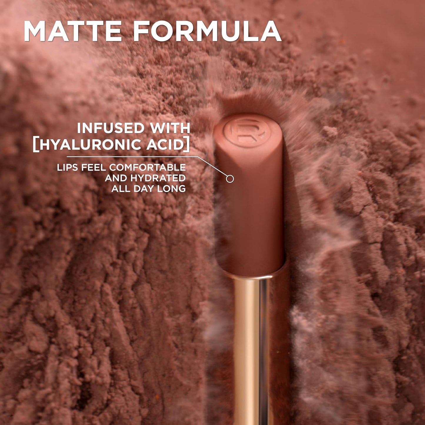L'Oreal Paris Colour Riche Intense Volume Matte Lipstick, Lip Color Infused with Hyaluronic Acid for up to 16hr All Day Comfort, Le Rosy Confident, 0.06 Oz