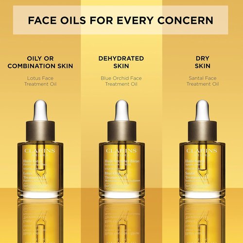 Clarins Santal Face Oil Treatment - Hydrates & Smoothes Skin | Calms Redness & Irritations | 100% Natural Plant Extracts