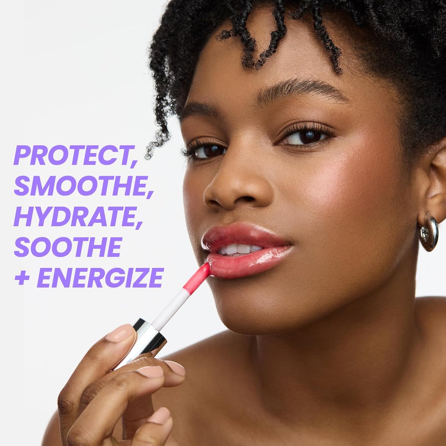 Wonderskin Lip Oil Rehab Serum - Hydrating Tinted Lip Oil for Women | Non-Sticky Red Tint (Amour)