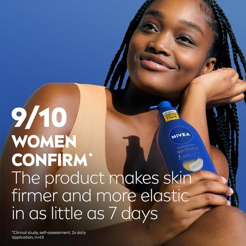 NIVEA Nourishing Hydration Body Lotion - Firming Q10 & Vitamin C, 16.9 Fl Oz Pump for Dry Skin