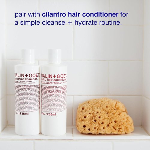 MALIN+GOETZ Shampoo - Hydrating Basil & Clarifying Peppermint Formula | Daily Amino Acid Cleanser for All Hair Types | Vegan & Sulfate-Free