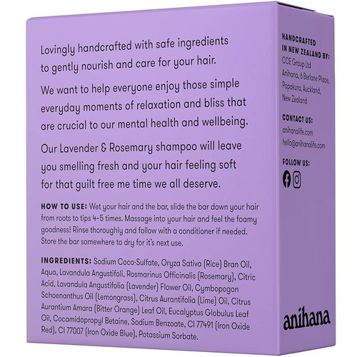 ANIHANA Shampoo Bar - Volume & Body for Thin, Fine & Oily Hair | Lightweight, Oil Balancing, 2.29 oz
