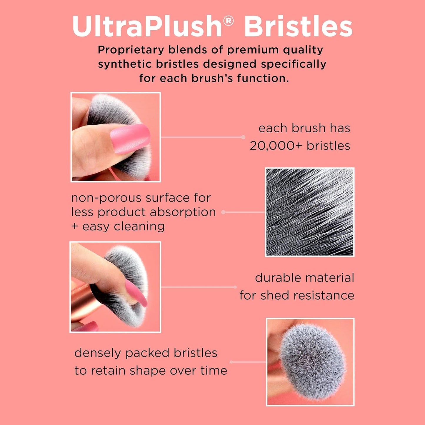 Real Techniques Expert Concealer Brush, Conceal Under Eyes & Cover Blemishes, Makeup Brush For Blending Liquid & Cream Concealer, Brighten Dark Circles, Cruelty-Free, Soft Bristles, 1 Count